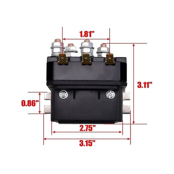 12V 250A Spil Solenoid Relæ Kontaktor til ATV/SUV 5000-7000lbs Spil-FS- 12