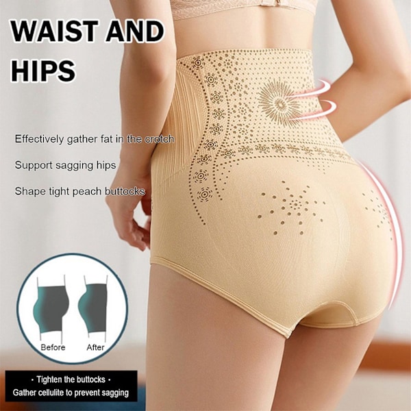 Højtaljede Shapewear Trusser Sømløse Dame Trusser Hofteløft S Hudfarve-FS2- Komplexion XL