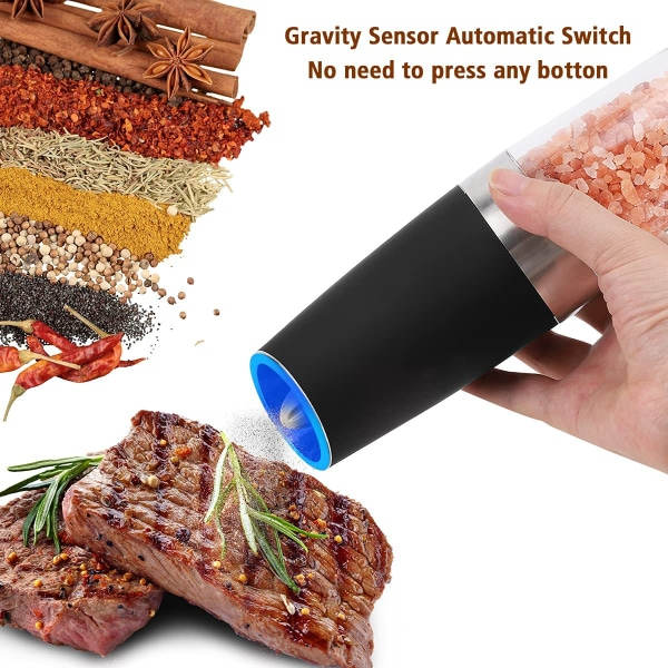 Gravity Pepper Mill Sähköinen suola- ja pippurimylly Mausteseosmylly 1 kpl CDQ