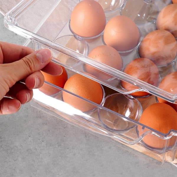 Eggoppbevaring med lokk - Rommer 24 egg 896
