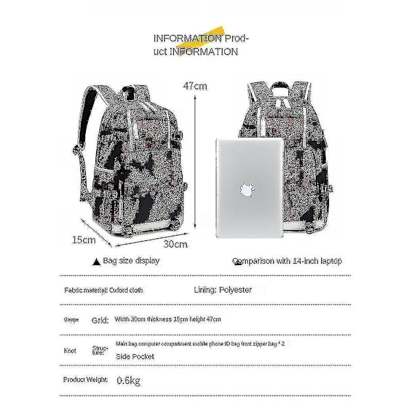 Liverpool Champions League Trykt Ryggsekk Fritidssportsbag Multifunksjonell Dataveske-FS5-