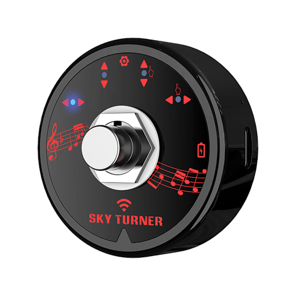 Bluetooth Sidevender Pedal Trådløs Fotbryter for Noter