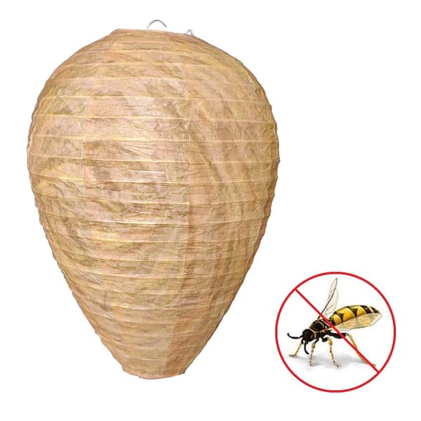 4pcs Wasp Traps Non-toxic Paper Lure, Bee Deterrent - Wasp Nest Beige