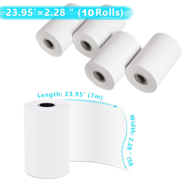10 rullar barnkamera utskriftspapper omedelbar utskrift termisk barnkamera refill papper