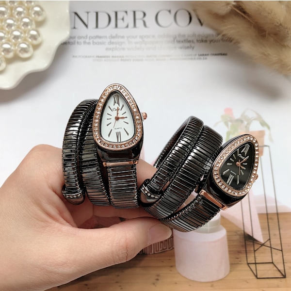 Slangeklokke Kvartsarmbånd Mote Gull Dameklokke Klokke reloj mujer montre femme relogio Luksuriøst Damearmbåndsur gold