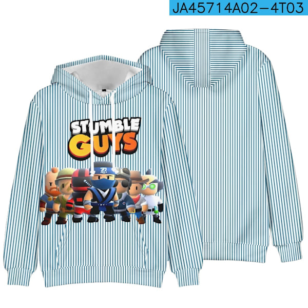 Stumble Guys 3D Print Hoodie Børnekappe Hoodie Overtøj 18-FS1- 18 XS