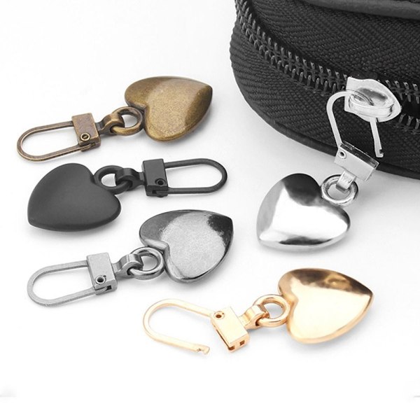 5 stk Metal Lynlås Hoved Lynlås SILVER Silver