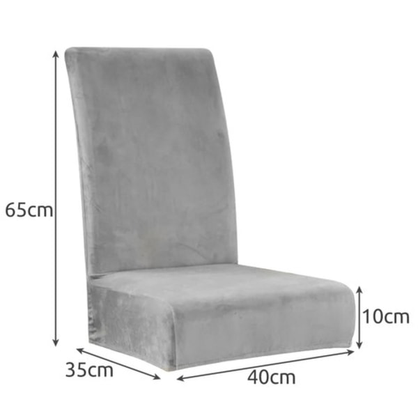 2-pakkaus - Tuolinpäälliset / Päälliset tuolille - Sametti Grey grå