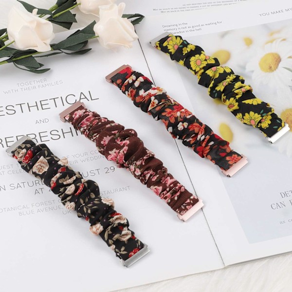 Scrunchie-armband kompatibla med Fitbit Versa/Versa 2/Versa Lite