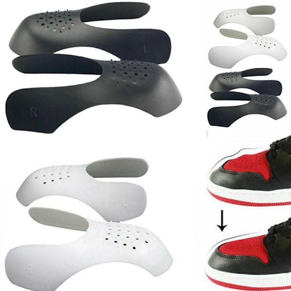 Anti-rynke Sneakersbeskyttere, Skobeskyttelse, Reduserer Rynker hvit-FS2- white 35-39