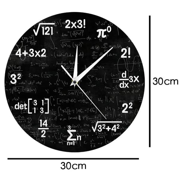Matematiikka Seinäkello Matematiikkakello Valmistujaislahjat -FS-