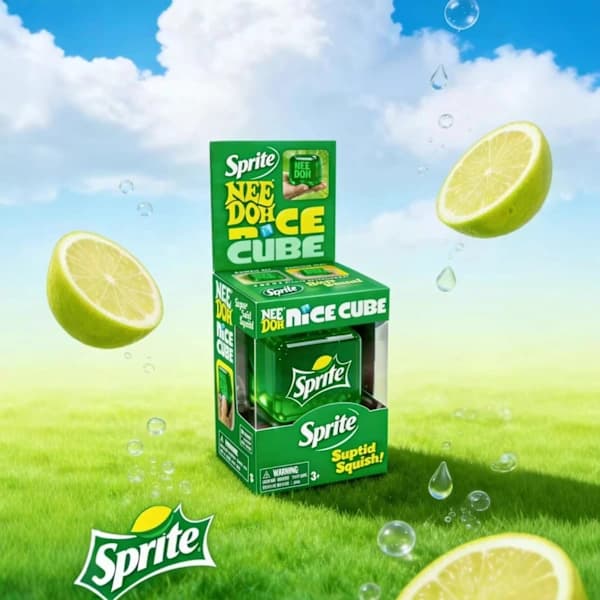 Ny trykaflastningsklemme Schyling Needoh Nice Cube Sensorisk fingerspidslegetøj (Sprite)