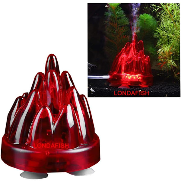 Akvarielys Vulkan Boblelys Akvarium Dekoration Lys