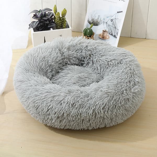 Soft and soothing donut dog bed (Many colors) Grey Grey Grå / 60 cm