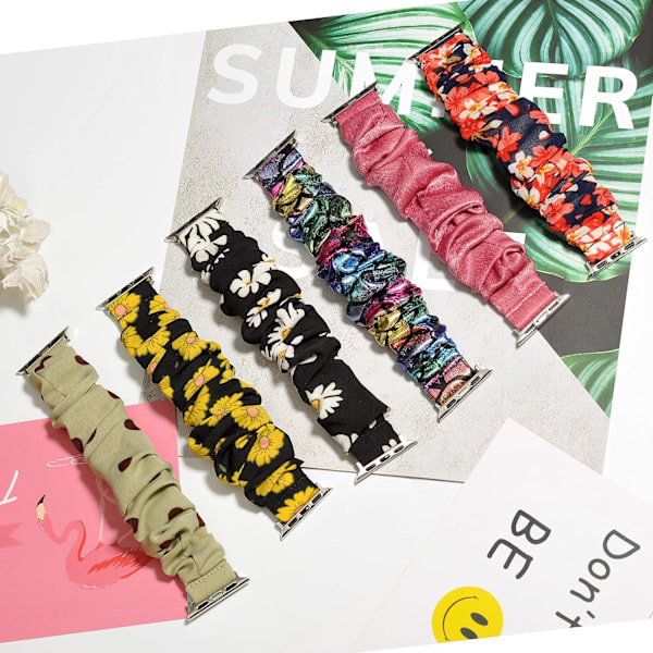 Kompatibel med Apple Watch rem scrunchies 42mm stof blød