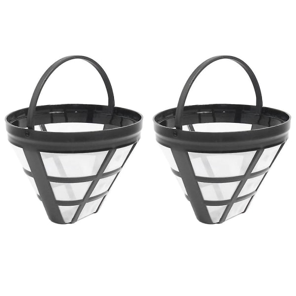 2-pak størrelse 4 genanvendelige kaffefilterkurve til Ninja-filter, passer de fleste 8-12 kopper korgdråber