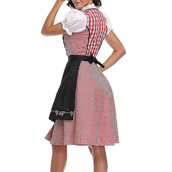 Naisten Oktoberfest-asu Aikuisten Dirndl Saksalainen Perinteinen Baijerilainen Olutkarnevaali Fraulein Cosplay Piikatytön Mekko -a Musta Black M