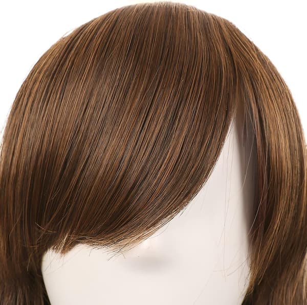 28 tommer / 70 cm kvinders sidehår lang krøllet hår cosplay paryk til kvinder pige brun