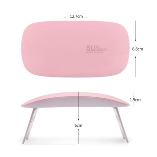 12w mini UV/ LED lampe, Neglelampe - Gel polish / hybrid gel 1409