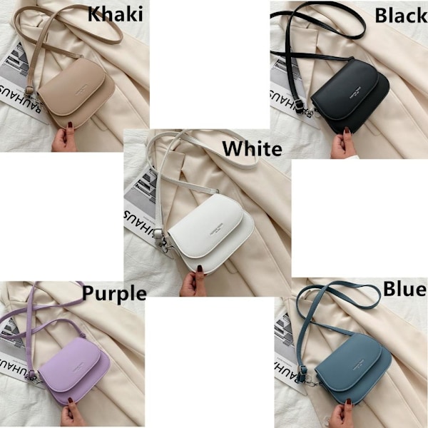 Ny Retro Sadelveske PU Skuldervesker Messenger Bag-FS2- Purple