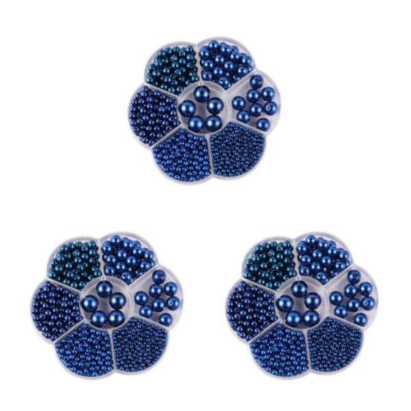1/2/3/5 1150 st DIY-pärlor för att göra vackra smycken blå blue 3PCS