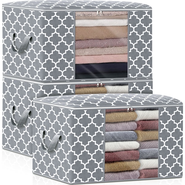 Förvaringsväskor 100L 3-pack Stor Filt Klädorganisation