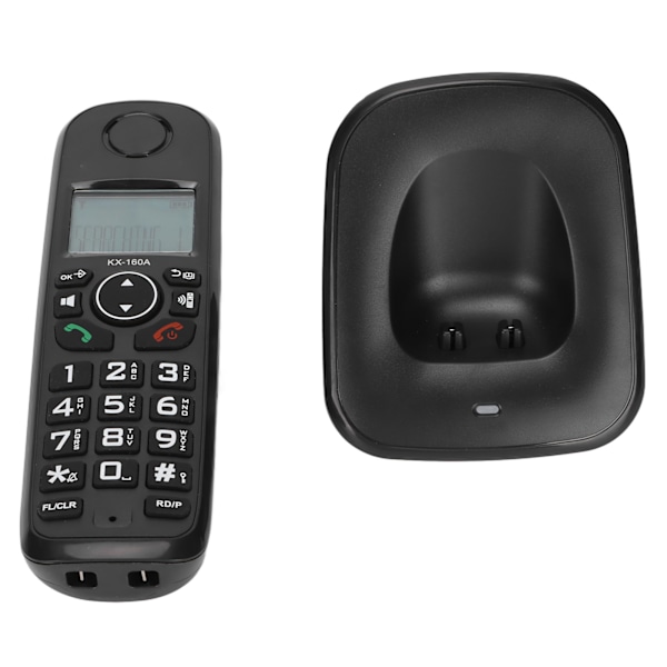 Trådløs Telefonhåndset Trådløs Telefon med Nummerpræsentation Gratis Opkald En-Knap Tryk LCD-Skærm EU-Stik 100‑240V