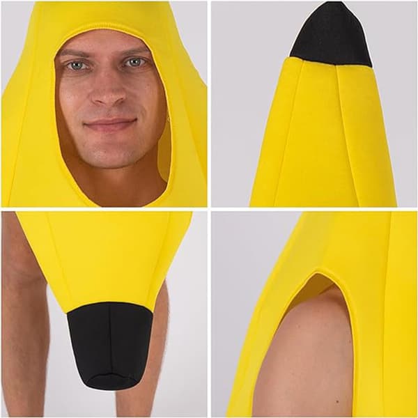 Banan-kostume til voksne, unisex, one size, Halloween-udklædning [JUN]-FS-