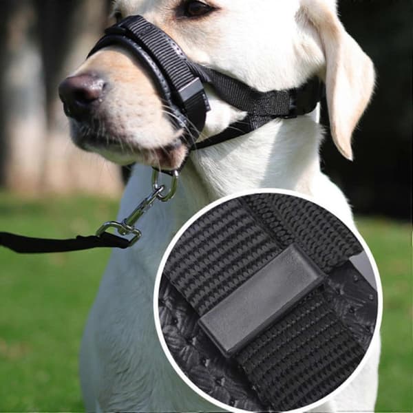 Soft Muzzle for Large Dogs, Adjustable Anti-Barking Guard, Pet Muzzle to Prevent Biting and Chewing, Comfortable Fit