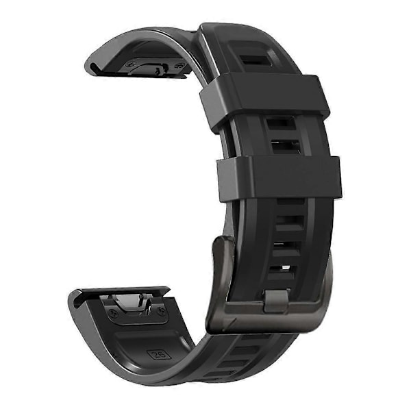 26mm silikoneurrem til Garmin Fenix 6X Pro-FS- Black
