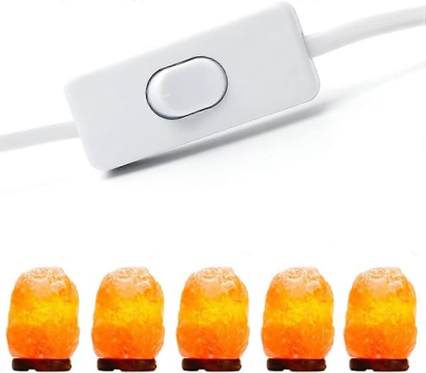Kabel til saltlampe med kontakt - E14-1,8 m - Sokkel til saltlampe, Hvid-FS-