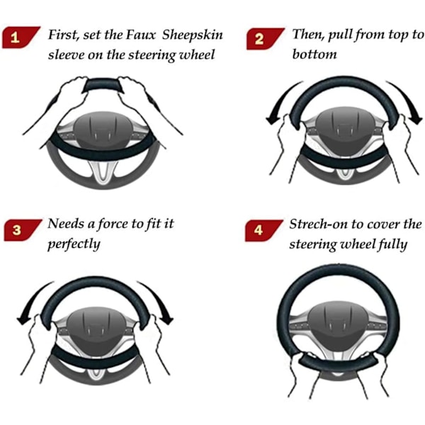 Vinterplysch rattmuff rosa överdrag fluffig ratt