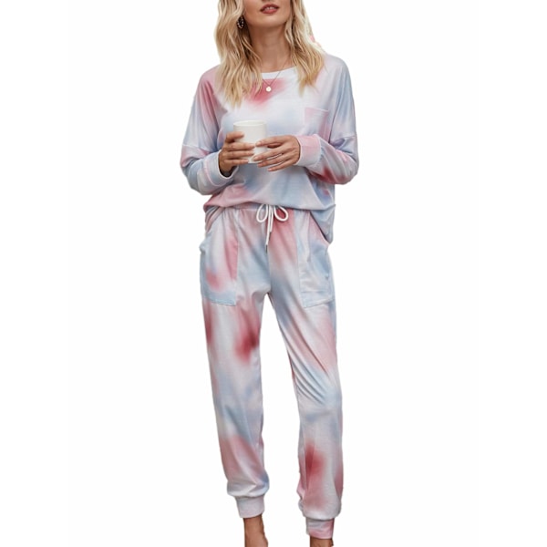 Naisten pyjamat, silkkinen satiinipyjama-setti, pitkä
