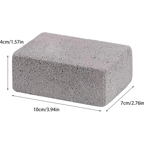 3 Grillrengjøringssteiner for å rengjøre grillen din effektivt - Pimpstein for å fjerne flekker og fett lett, 10*7*4cm
