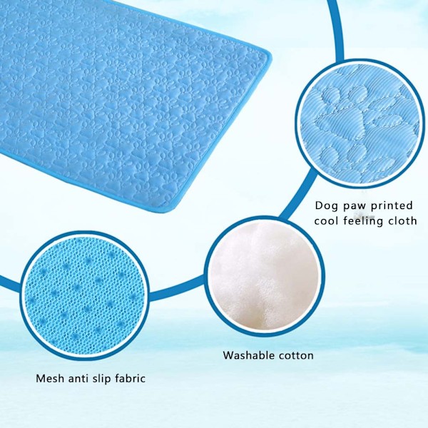 Hund Katt Kjølematte Pustende Katt Hund Sovematte Komfortabel Sklisikker Kattseng Matte Lysegrå-X42- Light Grey S