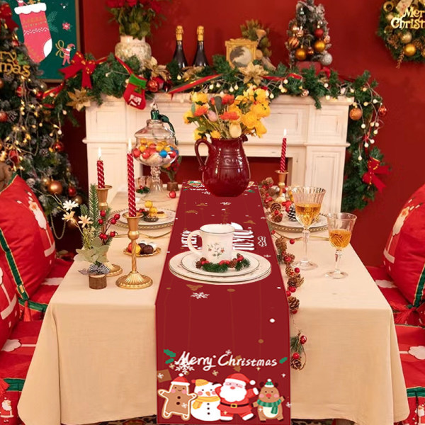 Julduk, julbordslöpare, julenkel och modern heminredning bordslöpare dekoration 33 × 180 cm