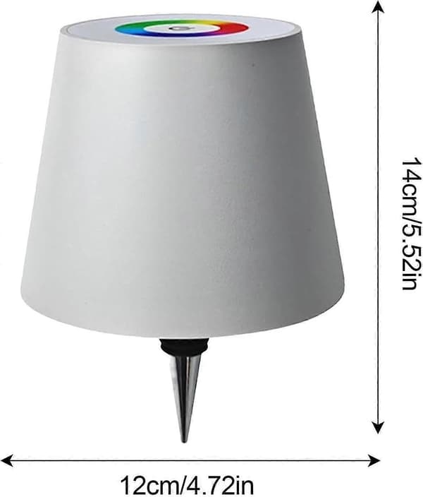 Wireless Bottle Lamp RGB/3 Colors Dimmable Pridola Wireless Bottle Lamp, Rechargeable Breathing Light Mode Touchless Table Lamp White