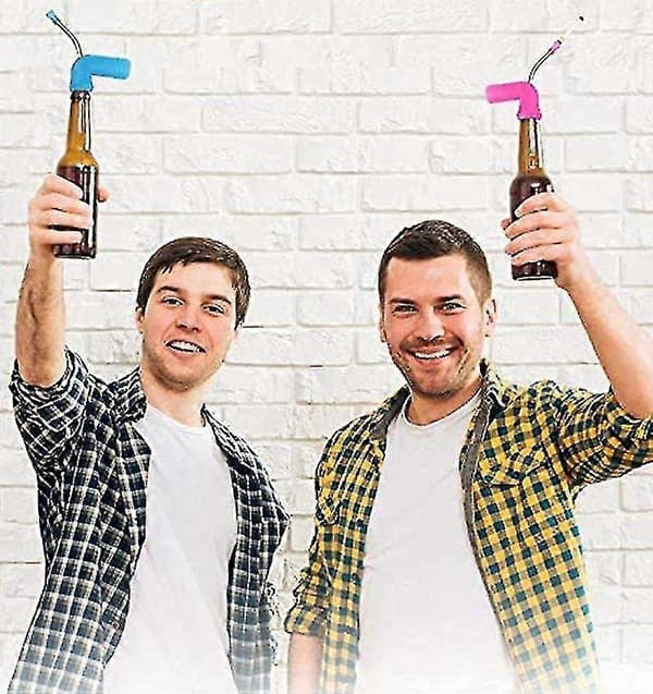 1 Pack Beer Snorkel Straws Beer Hopper Funnel Double Snorkel Drinking Beer Bar Tool Festive Party Dispenser Beer Tap