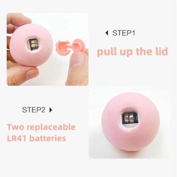 Smart Interaktiv Ball Kattemynte Katteleker Kjæledyrleke Katte Kvitrende Bevegelig Plysjleke 3PCS