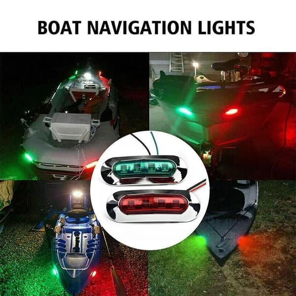 Røde Grønne LED Båd Navigationslys 12V 24V Vandtætte Marine Sidelys 2 STK