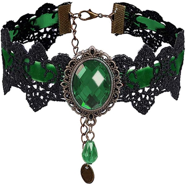 Retro Håndlaget Knipling Royal Court Vampyr Choker Gotisk