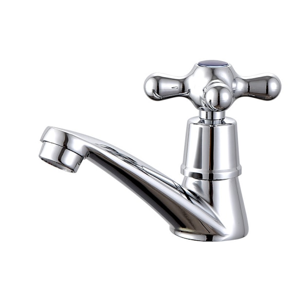 Simpel koldtvandshane, krom, enkelt koldtvandshane til vask - X45-