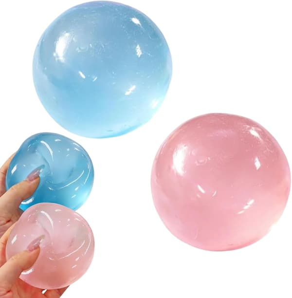 2-pak kokosolie Squishy - Stressbold med kokosolie Blue+Pink