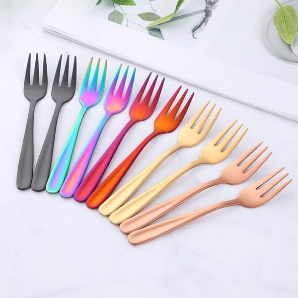 Tea Cakes Small Dessert Forks Cake Forks Stainless Steel 10 pcs