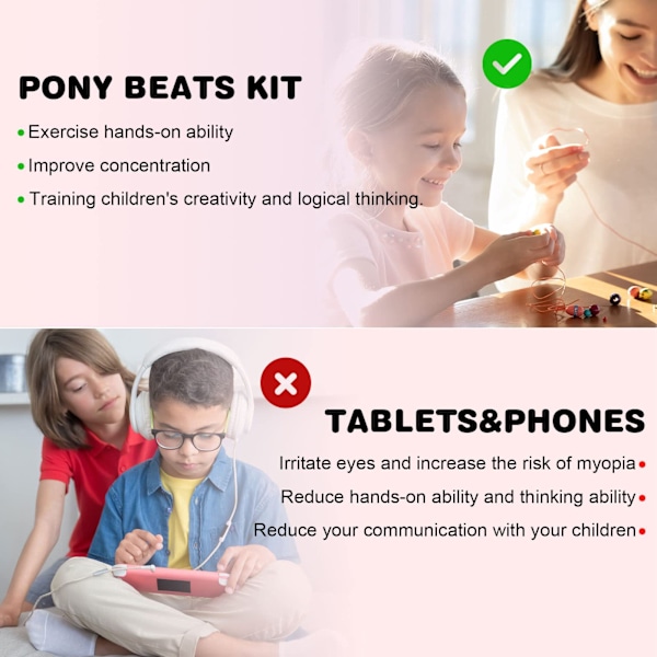 Armbandssats, Pärlor för Armbandstillverkning Ponny Pärlor Polymer