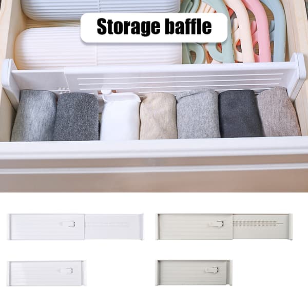 Adjustable Drawer Divider Drawer Organizer Adjustable Dividers for Bedroom Bathroom Wardrobe Office Kitchen White