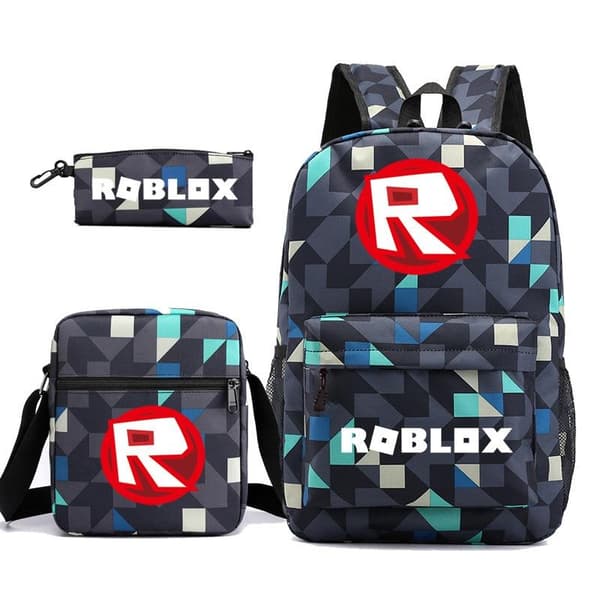 Roblox Ryggsäck Pennfodral Axelremsväskor Paket (3st)-XF26- rosa 3 rosa 3
