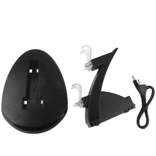 PS4-kontroll med ladestasjon for PS4 - Lader / Håndkontroll / B Black 1-Pack Kontroll + Laddstation