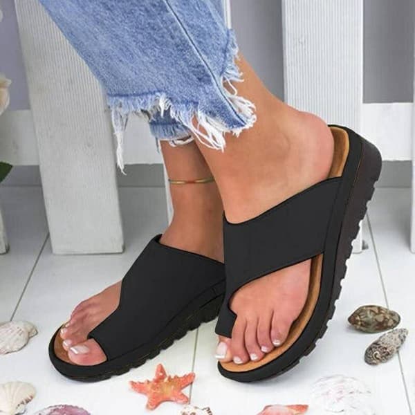 Ortopediske bunion-korrigerende sandaler, plattformsko for kvinner Z X 40