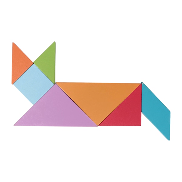 Magneettiset Tangram-lelut, 7 muotoa, loogista ajattelua harjoittava kirjaklipsimallinen puinen palikkasarja päiväkotiin